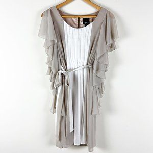 2/$20 Aryn K Ruffle Pleated Dress Small